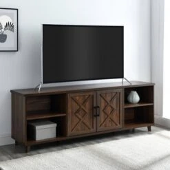 Whitton Modern Transitional Geometric 2 Door TV Stand For TVs Up To 80" - Saracina Home 8 Whitton Modern Transitional Geometric 2 Door TV Stand For TVs Up To 80" - Saracina Home -Saracina Home Shop GUEST 6d58e79b 2c87 4a80 8dc9 d8c05956e8b7