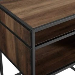 Modern Wood And Metal Side Table With Open Storage - Saracina Home -Saracina Home Shop GUEST 6d692c65 a25d 418b aabb 396c7cfe6a2d