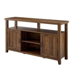 Modern Farmhouse Highboy Double Grooved Door TV Stand For TVs Up To 65" - Saracina Home -Saracina Home Shop GUEST 6d767402 0da7 4f05 966b 5ffd09494dd1