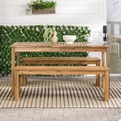 3pc Acacia Wood X Design Outdoor Patio Dining Set - Brown - Saracina Home 8 3pc Acacia Wood X Design Outdoor Patio Dining Set - Brown - Saracina Home -Saracina Home Shop GUEST 6d770303 bf3b 4b8f af2d 632862928d22