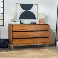 Mid-Century Modern Contoured 6 Drawer Dresser - Saracina Home 6 Mid-Century Modern Contoured 6 Drawer Dresser - Saracina Home -Saracina Home Shop GUEST 6fead62f 7409 4ab1 a4ea 29860158a949