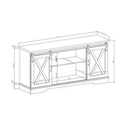 Modern Transitional Sliding Barndoor TV Stand For TVs Up To 65"- Saracina Home -Saracina Home Shop GUEST 718dd989 f52a 47b4 994a 51f6706185e4
