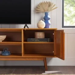 Solid Wood Mid-Century Modern TV Stand For TVs Up To 80" - Saracina Home 10 Solid Wood Mid-Century Modern TV Stand For TVs Up To 80" - Saracina Home -Saracina Home Shop GUEST 718deacd a6aa 48d3 a2de dc60399694ef