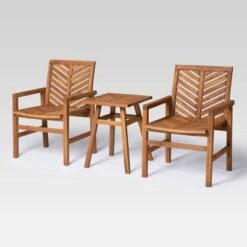 3pc Slatted Chevron Acacia Wood Patio Chat Set - Saracina Home 10 3pc Slatted Chevron Acacia Wood Patio Chat Set - Saracina Home -Saracina Home Shop GUEST 73f3400b 771e 46c9 b116 3fbf173a7fbf