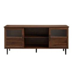 Modern Wood And Glass Door Console TV Stand For TVs Up To 65" - Saracina Home 8 Modern Wood And Glass Door Console TV Stand For TVs Up To 65" - Saracina Home -Saracina Home Shop GUEST 74a0fd49 de74 4b41 8534 111ad3466049