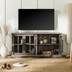 Avalene Modern Farmhouse 4 Door Glass Window Pane TV Stand For TVs Up To 65" - Saracina Home 21 Avalene Modern Farmhouse 4 Door Glass Window Pane TV Stand For TVs Up To 65" - Saracina Home -Saracina Home Shop GUEST 74c21f3c 82c3 4fe8 90ae 1cc0e14becaf