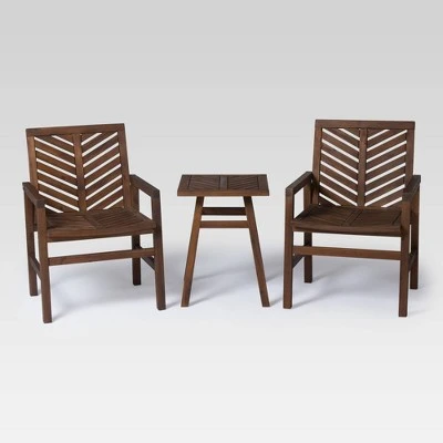 3pc Slatted Chevron Acacia Wood Patio Chat Set - Saracina Home 3pc Slatted Chevron Acacia Wood Patio Chat Set - Saracina Home -Saracina Home Shop GUEST 75f24744 14ee 4941 ad2e 3d82aa340fcf
