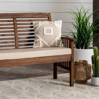 Ravenscroft Modern Boho Acacia Wood Slatted Outdoor Loveseat with Cushion - Saracina Home Ravenscroft Modern Boho Acacia Wood Slatted Outdoor Loveseat With Cushion - Saracina Home -Saracina Home Shop GUEST 762dd77f e412 406a b274 83d025f6813d