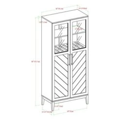 68" Boho Modern Tall Storage Wood Cabinet - Saracina Home -Saracina Home Shop GUEST 77f4f671 9eb2 4094 bd56 0fd7bca1842e