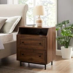 Transitional 2 Drawer Nightstand With USB Port - Saracina Home 7 Transitional 2 Drawer Nightstand With USB Port - Saracina Home -Saracina Home Shop GUEST 781ffe09 6d44 4a9f 8ed7 47a5be6b5603