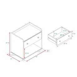 Katie Transitional Tray Top 1 Drawer Solid Wood Nightstand Caramel - Saracina Home -Saracina Home Shop GUEST 785db332 35f5 446d a3aa c265acc38674