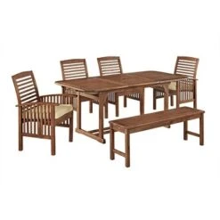 Ravenscroft 6pc Acacia Wood Patio Dining Set With Cushions - Saracina Home -Saracina Home Shop GUEST 791c87ac 23c5 4531 a8bc a25b47f2d035