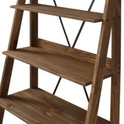 68.25" Boho 4 Tier Solid Wood Ladder Bookshelf Plant Stand - Saracina Home -Saracina Home Shop GUEST 797a1992 1985 4a2b b8dd d8f196676df1