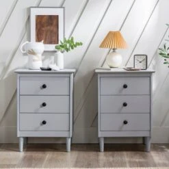 Stiva Classic Mid-Century Modern 3 Drawer Nightstand - Saracina Home -Saracina Home Shop GUEST 79e0c241 ae4b 4ed6 8df7 0d185bec4308