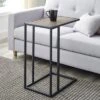 23" Modern Rectangle Two-Tone C Side Table With Metal Base - Saracina Home -Saracina Home Shop GUEST 79ed4eb6 b935 4dc1 a8a6 994aab6c93c7