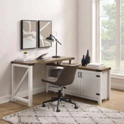 Farmhouse Rustic L Shaped Desk With Storage - Saracina Home -Saracina Home Shop GUEST 7ac8ccdc 28cc 432d 8e71 4f0bbde4f47b