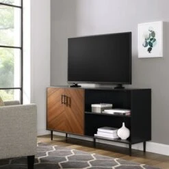 Angelo Modern 2 Door Bookmatch TV Stand For TVs Up To 65" - Saracina Home