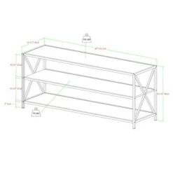Modern Industrial X Frame Metal And Wood Media Bookshelf - Saracina Home -Saracina Home Shop GUEST 8114e89b 4ca1 4593 849f a5bb742b3414