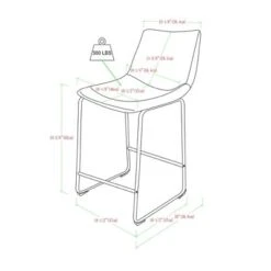 Set Of 2 Laslo Modern Upholstered Faux Leather Counter Height Barstools - Saracina Home -Saracina Home Shop GUEST 82e0c872 4cd1 4a83 8f4f 48be7a1c2323