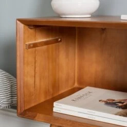 Greenberg 1 Drawer Mid-Century Modern Solid Wood Nightstand - Saracina Home -Saracina Home Shop GUEST 8370d494 c713 46fd 8465 5b40ee23cbca