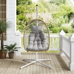 Toluca Hanging Outdoor Boho Egg Chair With Cushion - Saracina Home 5 Toluca Hanging Outdoor Boho Egg Chair With Cushion - Saracina Home -Saracina Home Shop GUEST 8502028c b595 43dd 8fef 83b2c522826c