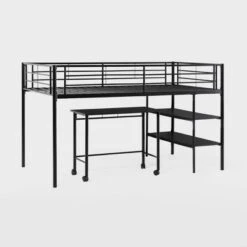 Twin Analise Metal Low Loft Bed With Desk And Storage Black - Saracina Home -Saracina Home Shop GUEST 85b7c5f0 c721 437d a979 b809ae098cbd