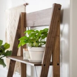 68.25" Boho 4 Tier Solid Wood Ladder Bookshelf Plant Stand - Saracina Home -Saracina Home Shop GUEST 8600b9d3 a5f7 4298 936c 6218adac7344