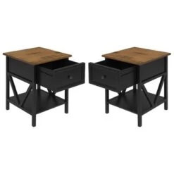 Set Of 2 Farmhouse Single Drawer V Frame Nightstands - Saracina Home 11 Set Of 2 Farmhouse Single Drawer V Frame Nightstands - Saracina Home -Saracina Home Shop GUEST 863f40f2 6298 441f b2c6 13836fab57da