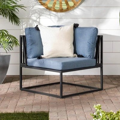 Outdoor Modern Modular Patio Corner Chair Blue - Saracina Home Outdoor Modern Modular Patio Corner Chair Blue - Saracina Home -Saracina Home Shop GUEST 8690b103 f0d8 4722 93ba a510be7f6221