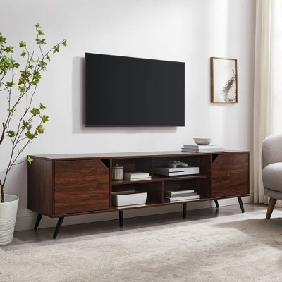 Mid-Century Modern Wide Storage TV Stand for TVs up to 80" - Saracina Home Mid-Century Modern Wide Storage TV Stand For TVs Up To 80" - Saracina Home -Saracina Home Shop GUEST 86cb8670 93b9 43fe 98ad 6a1aa21d2a9b
