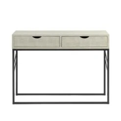 Faux Shagreen Modern 2 Drawer Entry Table - Saracina Home -Saracina Home Shop GUEST 87627168 e37e 4199 b1cd 3317f9bd9460
