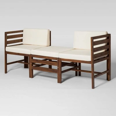 3pc Modular Acacia Wood Patio Chat Set with Cushions - Saracina Home 3pc Modular Acacia Wood Patio Chat Set With Cushions - Saracina Home -Saracina Home Shop GUEST 87867d10 2ed7 4519 8f7f 353e1fd3ffa4