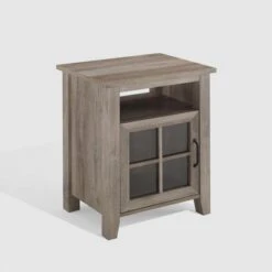 Transitional Classic Windowpane Storage Side Table - Saracina Home -Saracina Home Shop GUEST 88952578 f4c2 4317 9491 b95e5eff9454