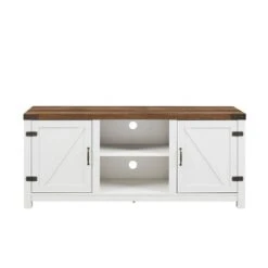 Clarabelle Farmhouse Barn Door TV Stand For TVs Up To 60" - Saracina Home -Saracina Home Shop GUEST 8a9ad23d 300a 4210 97ff f0794cc8d3a5