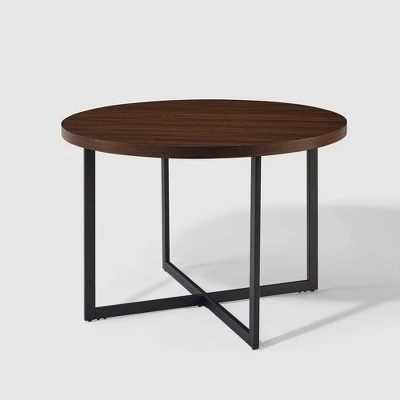Modern 42" Round Intersecting Leg Dining Table Dark Walnut - Saracina Home Modern 42" Round Intersecting Leg Dining Table Dark Walnut - Saracina Home -Saracina Home Shop GUEST 8ae44ec3 afcf 4388 b531 e25201ffdc31