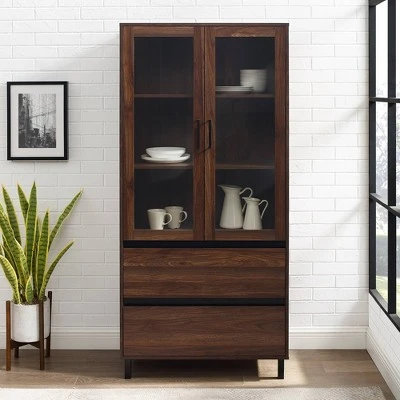 68" Glass Door Storage Hutch with Drawers - Saracina Home 68" Glass Door Storage Hutch With Drawers - Saracina Home -Saracina Home Shop GUEST 8c528875 77b9 45e8 95b4 ec77826f2c5d