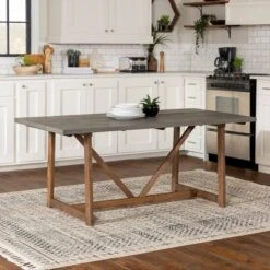 72" Solid Wood Trestle Dining Table - Saracina Home 4 72" Solid Wood Trestle Dining Table - Saracina Home -Saracina Home Shop GUEST 8fbc3eac 495c 473c a8bb 820001872494