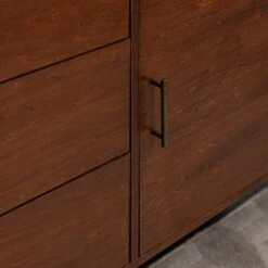 Mid-Century Modern With Closed Storage TV Stand For TVs Up To 58" Walnut - Saracina Home -Saracina Home Shop GUEST 8ff0d089 27f5 4849 b4d0 44650fcd199a