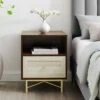 Jones Modern 1 Drawer Nightstand With Cubby - Saracina Home