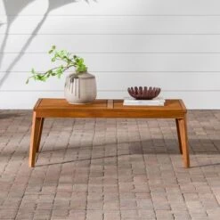 Saracina Home Acacia Mid-Century Modern Rectangle Slatted Patio Coffee Table -Saracina Home Shop GUEST 9228724e afdb 4848 8324 e69f7ecd60f5