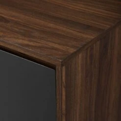 Emmeline Mid-Century Modern Vinyl Record Player Cabinet Black/Dark Walnut - Saracina Home -Saracina Home Shop GUEST 947ac00d e0c6 4cae 8fb4 6eea9f13dd66