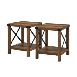 Set Of 2 Sophie Rustic Farmhouse X Frame Side Tables - Saracina Home 6 Set Of 2 Sophie Rustic Farmhouse X Frame Side Tables - Saracina Home -Saracina Home Shop GUEST 94f15c68 b382 4925 90f4 ac7532c4c41e