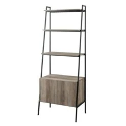 72" Open Shelf And Closed Storage Cabinet Ladder Bookcase - Saracina Home 9 72" Open Shelf And Closed Storage Cabinet Ladder Bookcase - Saracina Home -Saracina Home Shop GUEST 95647392 bcf6 4609 85d2 67f249b2f3ff