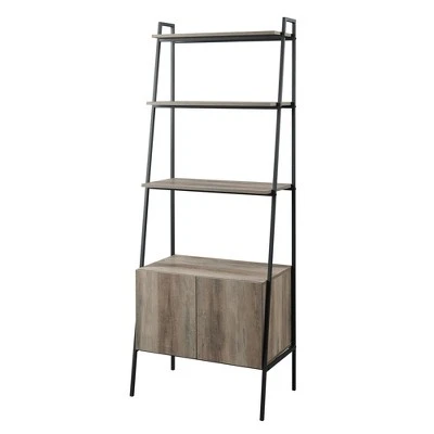 72" Open Shelf and Closed Storage Cabinet Ladder Bookcase - Saracina Home 72" Open Shelf And Closed Storage Cabinet Ladder Bookcase - Saracina Home -Saracina Home Shop GUEST 95647392 bcf6 4609 85d2 67f249b2f3ff