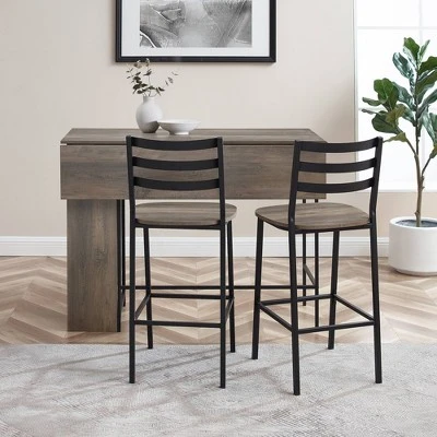 3pc Counter Height Drop Leaf Dining Set Gray Wash - Saracina Home 3pc Counter Height Drop Leaf Dining Set Gray Wash - Saracina Home -Saracina Home Shop GUEST 96762721 7df9 4e01 baca 36dc965f4255