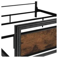 Queen Urban Chic Metal And Wood Plank Bed Brown - Saracina Home -Saracina Home Shop GUEST 96ec04c6 8825 401d a458 94fb7b509933