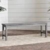 Ravenscroft Modern Boho Acacia Wood Slat Top Outdoor Dining Bench - Gray Wash - Saracina Home 1 Ravenscroft Modern Boho Acacia Wood Slat Top Outdoor Dining Bench - Gray Wash - Saracina Home -Saracina Home Shop GUEST 97804647 7291 4fca 8eee 82ae99833723