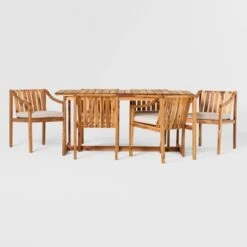 7pc Modern Slatted Wood Outdoor Dining Set - Saracina Home 8 7pc Modern Slatted Wood Outdoor Dining Set - Saracina Home -Saracina Home Shop GUEST 97b97aff 19ee 4550 9126 93ae4bc68f53