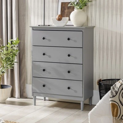 Stiva Classic Mid-Century Modern Vertical 4 Drawer Dresser Gray - Saracina Home Stiva Classic Mid-Century Modern Vertical 4 Drawer Dresser Gray - Saracina Home -Saracina Home Shop GUEST 98ee0921 2814 4103 9c81 0df7702bd416