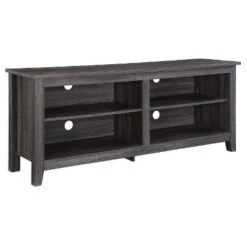Transitional 4 Cubby Wood Open Storage TV Stand For TVs Up To 65"- Saracina Home -Saracina Home Shop GUEST 9b7ac2df b47e 4854 8161 aae16d90f836